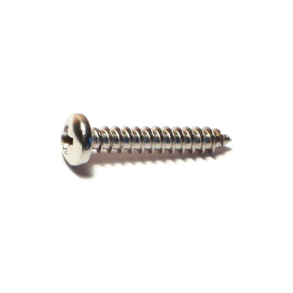 Midwest Fastener Sheet Metal Screw, #8 x 1 in, 18-8 Stainless Steel Pan Head Phillips Drive, 100 PK 05110 - main